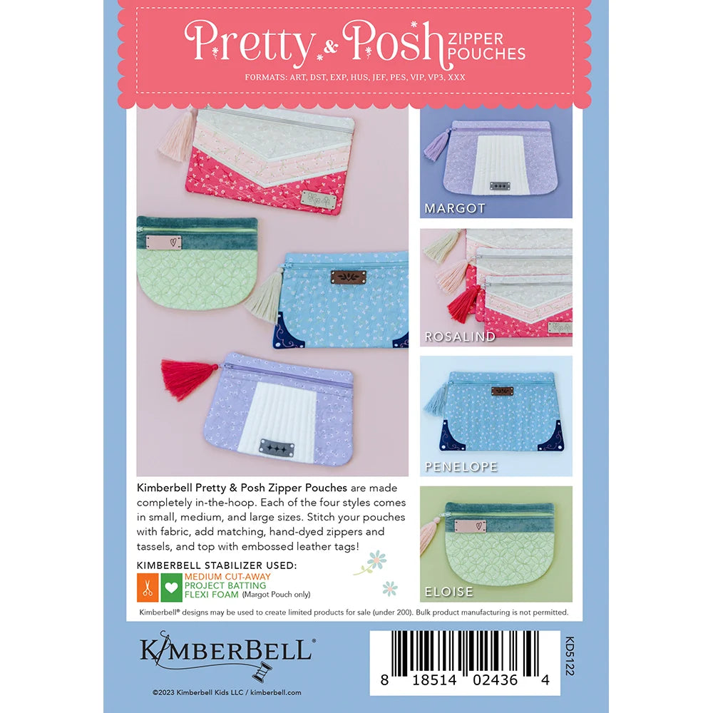 Kimberbell Take a Peek Zipper Pouches