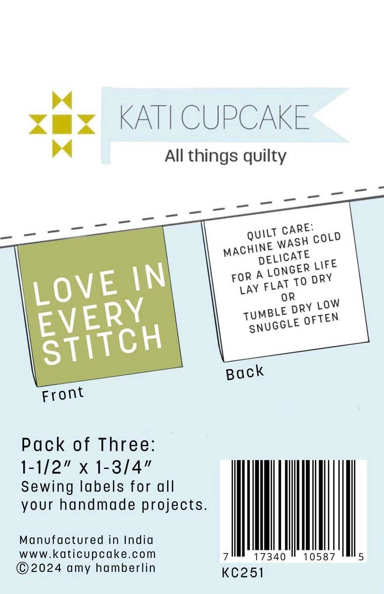 Love in Every Stitch Sew-in Quilt Labels