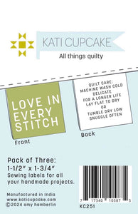 Love in Every Stitch Sew-in Quilt Labels