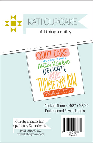 Quilty Instructions Sew-in Quilt Labels