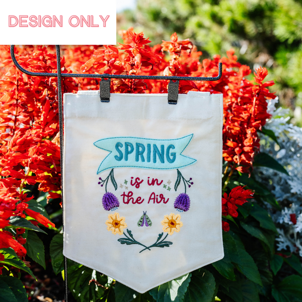 Kimberbell Embroidery Club: March 2022 – Spring Is In The Air Pennant (design only)