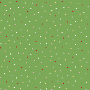 Kimberbell Christmas Jingle & Whisk - Green multi Pin Dot