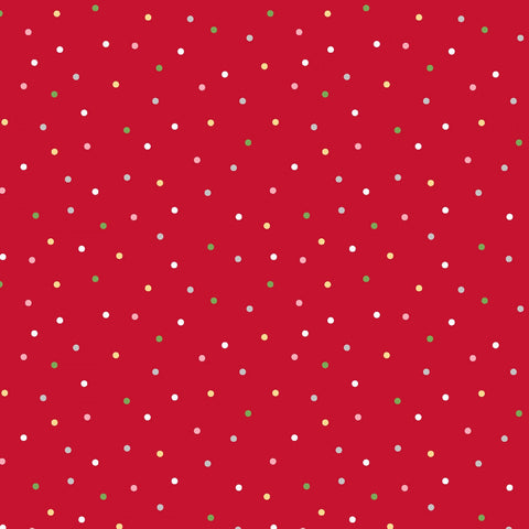 Kimberbell Christmas Jingle & Whisk - Red multi Pin Dots