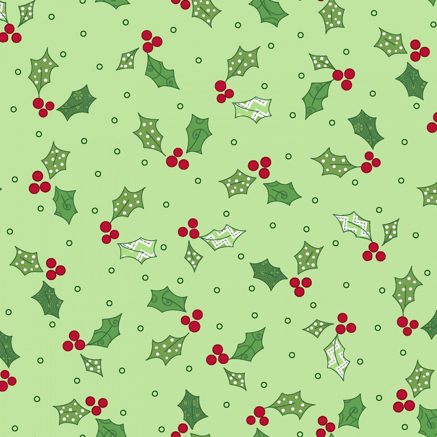 Kimberbell Christmas Jingle & Whisk - Green Holly & Berries