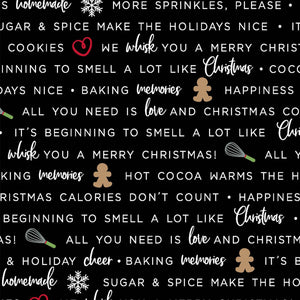 Kimberbell Christmas Jingle & Whisk - Black Holiday Baking Phrases