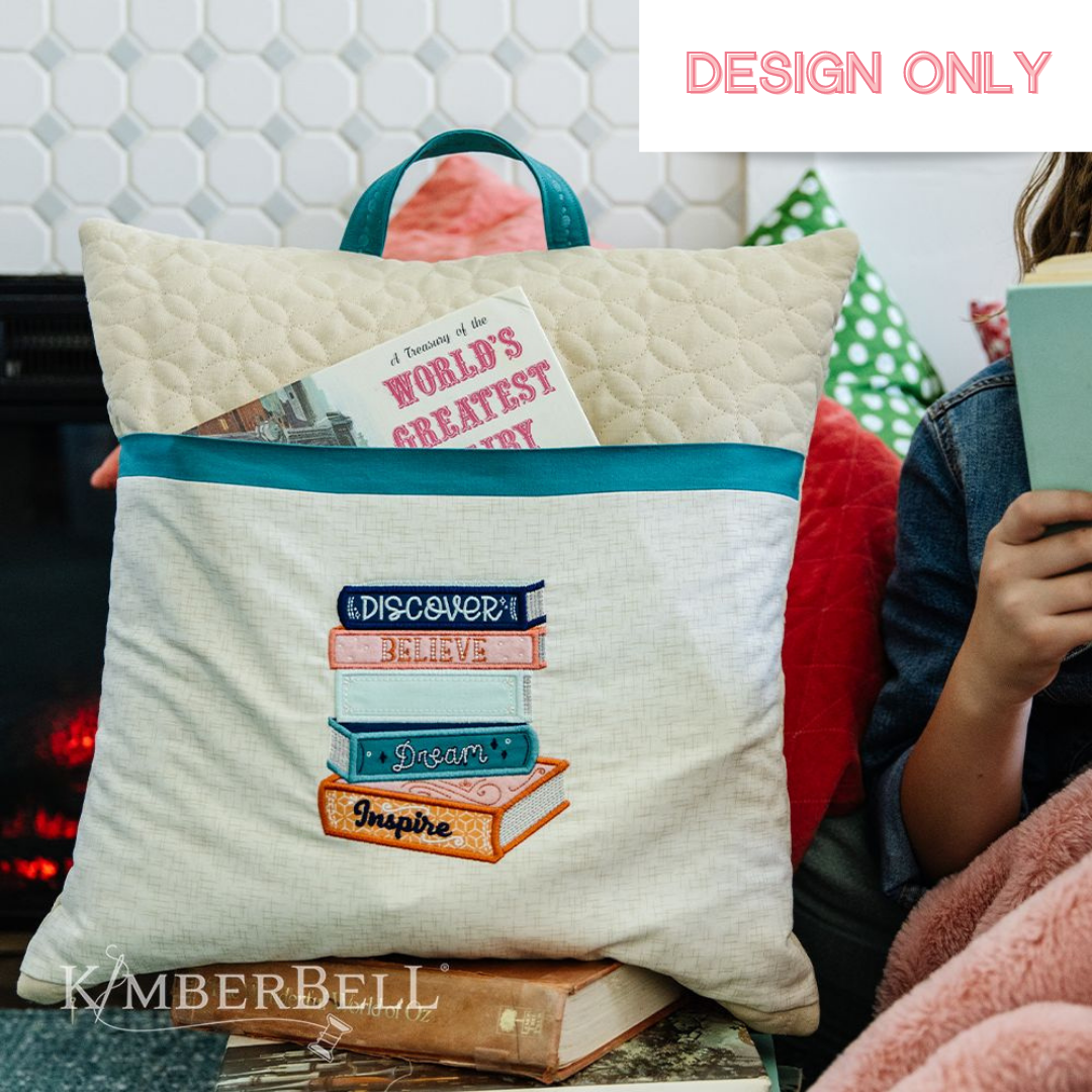Kimberbell Embroidery Club: April 2022 – Storybook Pocket Pillow (design only)