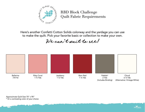 2022 RBD Block Challenge Quilt Kit