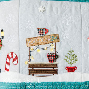 Candy Cane Lane Bench Pillow (Machine Embroidery)