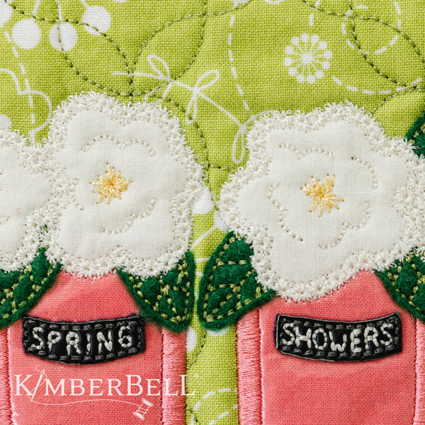 Spring Showers Quilt (Machine Embroidery)