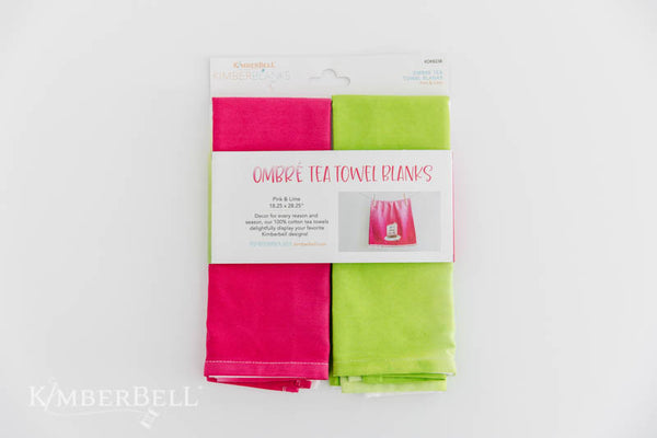 Ombre Tea Towel Blanks - Pink/Lime