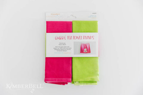 Ombre Tea Towel Blanks - Pink/Lime