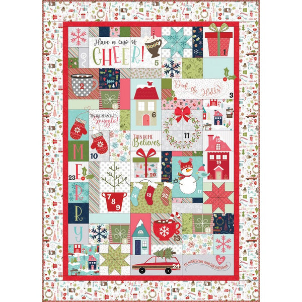 Cup of Cheer Advent Calendar Quilt (Machine Embroidery)