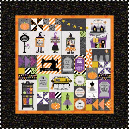 Candy Corn Quilt Shoppe Quilt Kit, fabric only