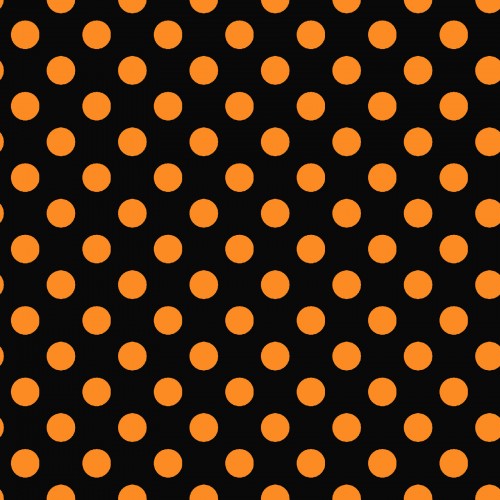 Hometown Halloween - Black/Orange Dots