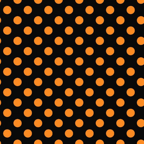 Hometown Halloween - Black/Orange Dots