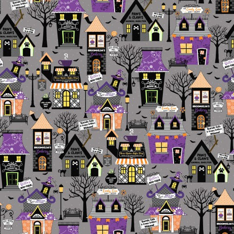 Hometown Halloween - Grey Hometown Houses